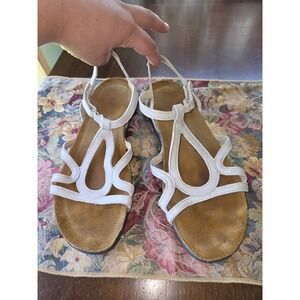 NAOT Sz 9 (40) Leather Dorith Metallic Strappy Comfort Walking Sandals
